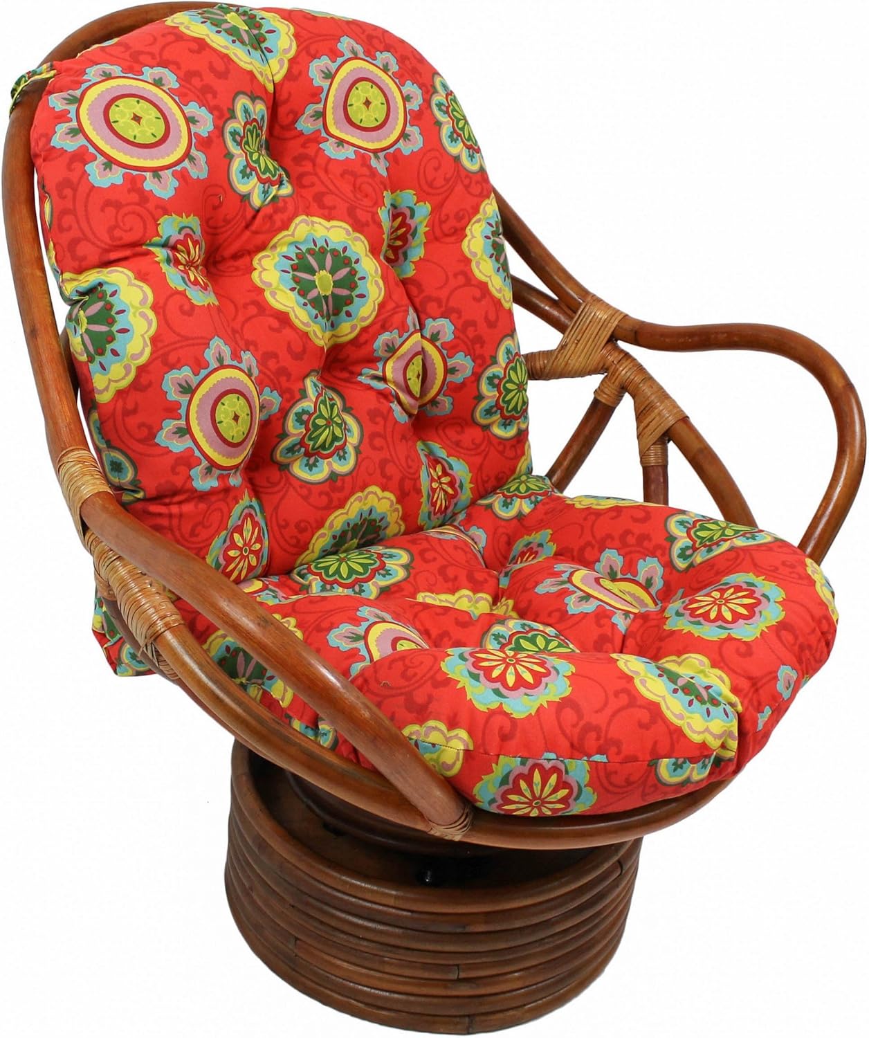 Blazing Needles Outdoor Tufted High Back Chair Cushion, 1 Count (Pack of 1), Tucuman Ebony