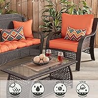 Vista 181 de Greendale Home Fashions 2-Piece Outdoor Deep Seat Cushion Set, Steel Blue Stripe