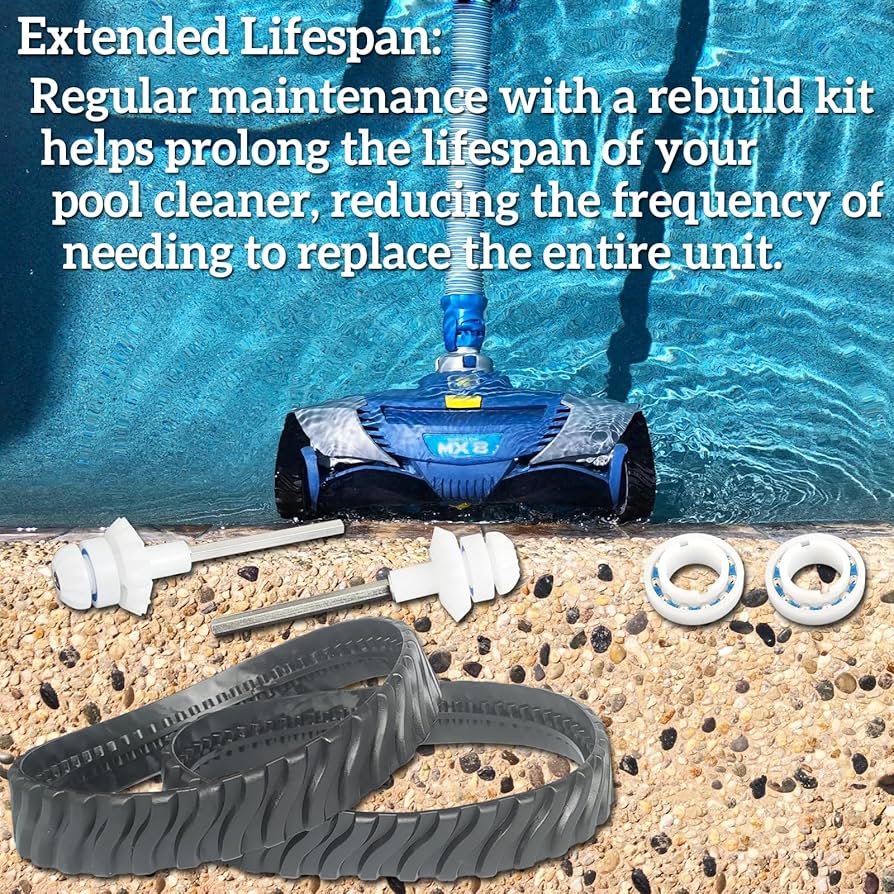 Zodiac Pool Cleaner Parts Sixcow MX8 / MX8 Elite Tune Up Kit, Replacement Parts For Zodiac Baracuda Pool Suction Cleaner Vacuum MX8 MX6 MX8EL MX6EL Rebuild Kit Polaris Pool Cleaner Bags