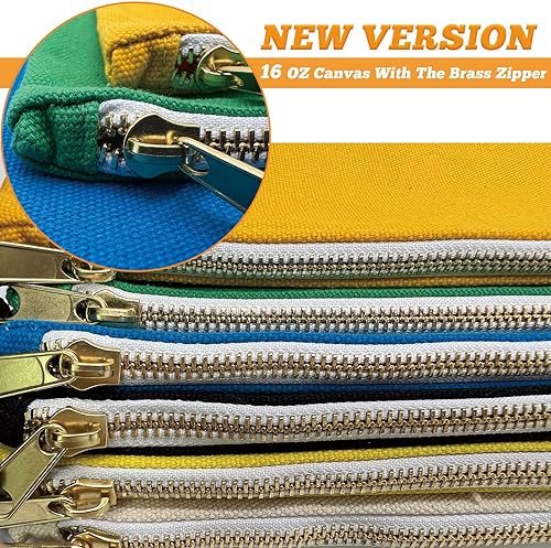 Miniatura 4 de FunOwlet Bolsa de herramientas de lona con cremallera, paquete de 10 bolsas de herramientas resistentes, bolsas de almacenamiento multiusos con