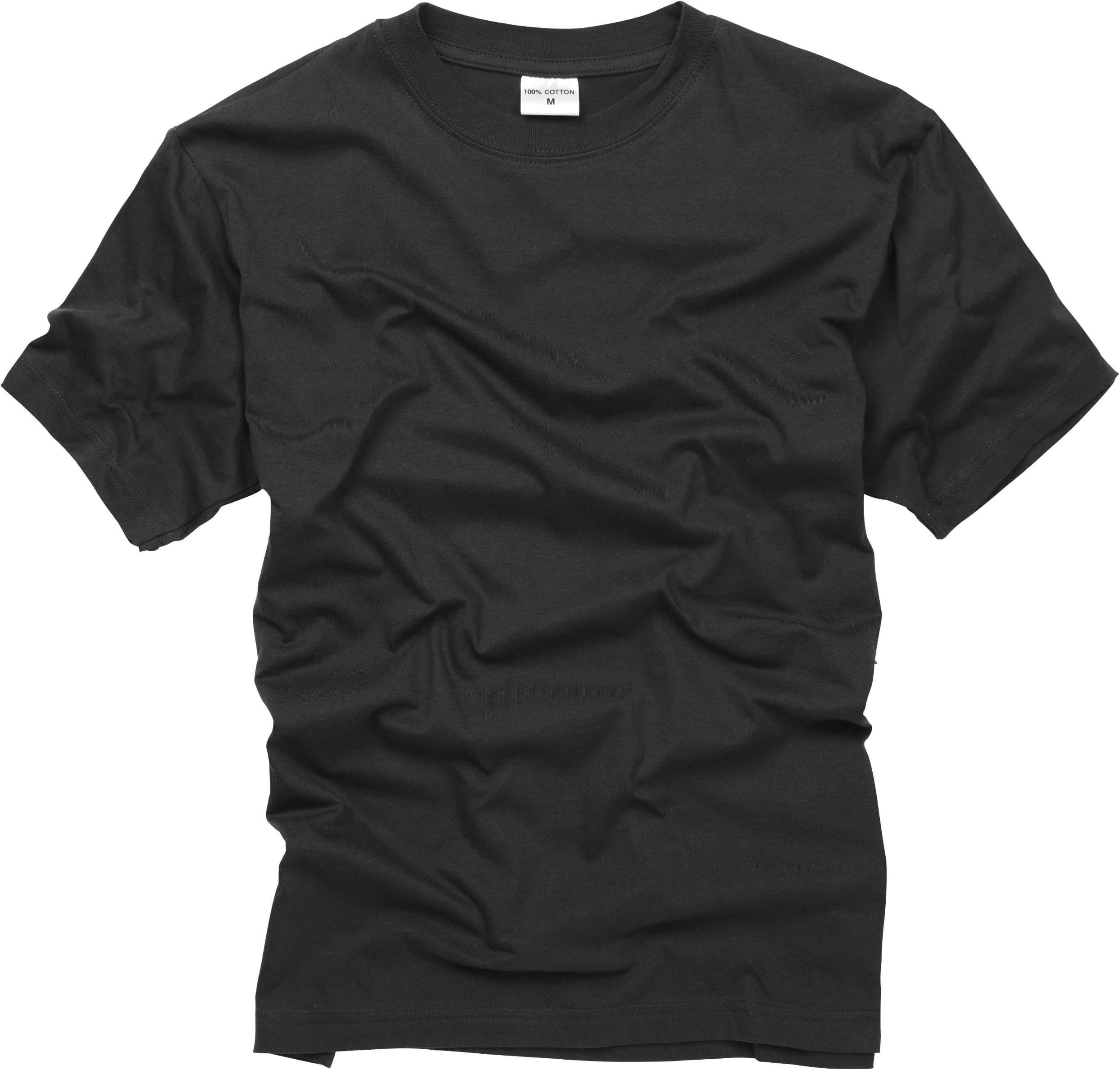 Unknown100% Cotton Basic Military Style T-Shirt - Black