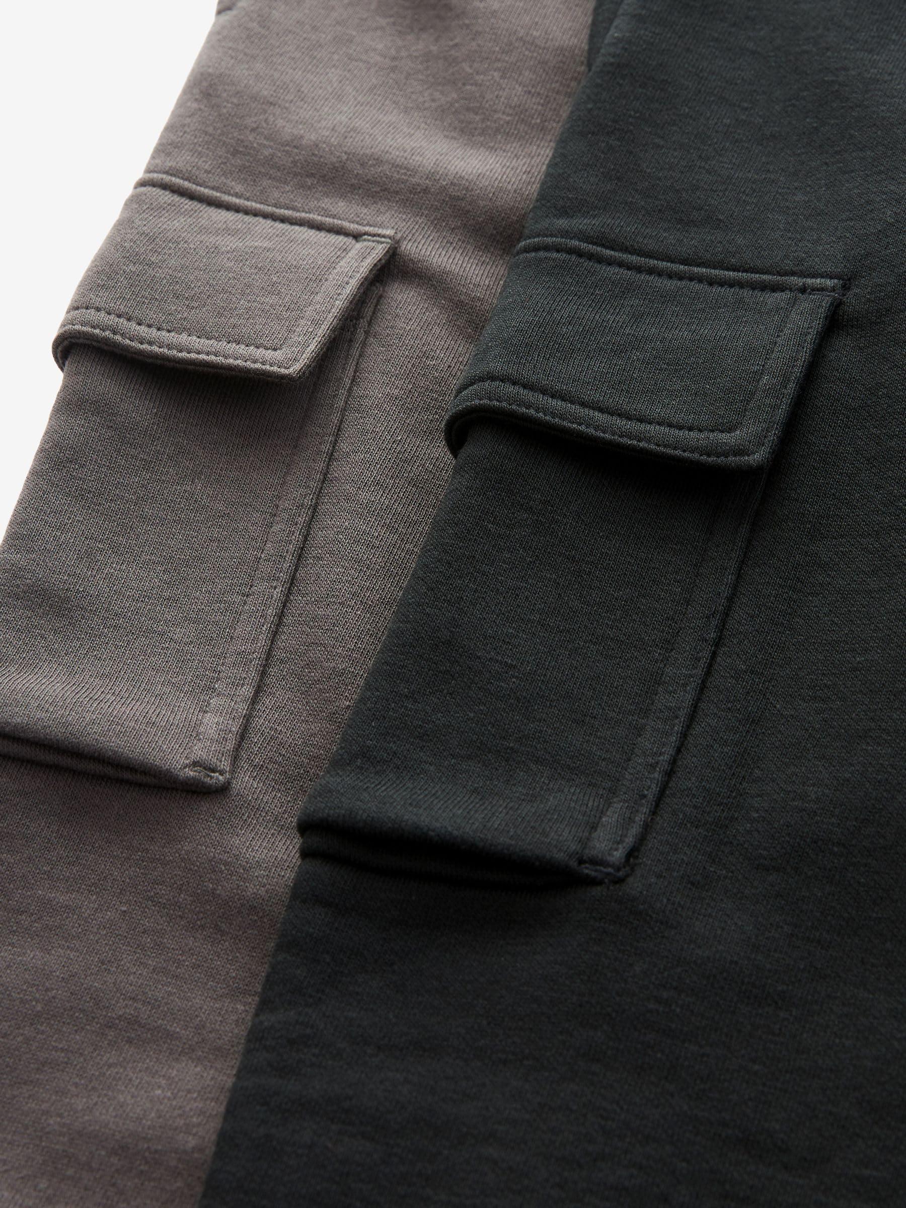 NEXT Niños Pack de 2 Pantalones de chándal Cargo Corte Slim