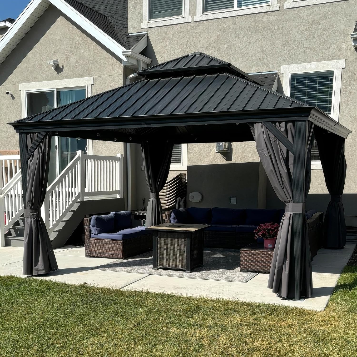 Stilvolle Pavillon 4x4 Wasserdicht Stabil Winterfest Bilder