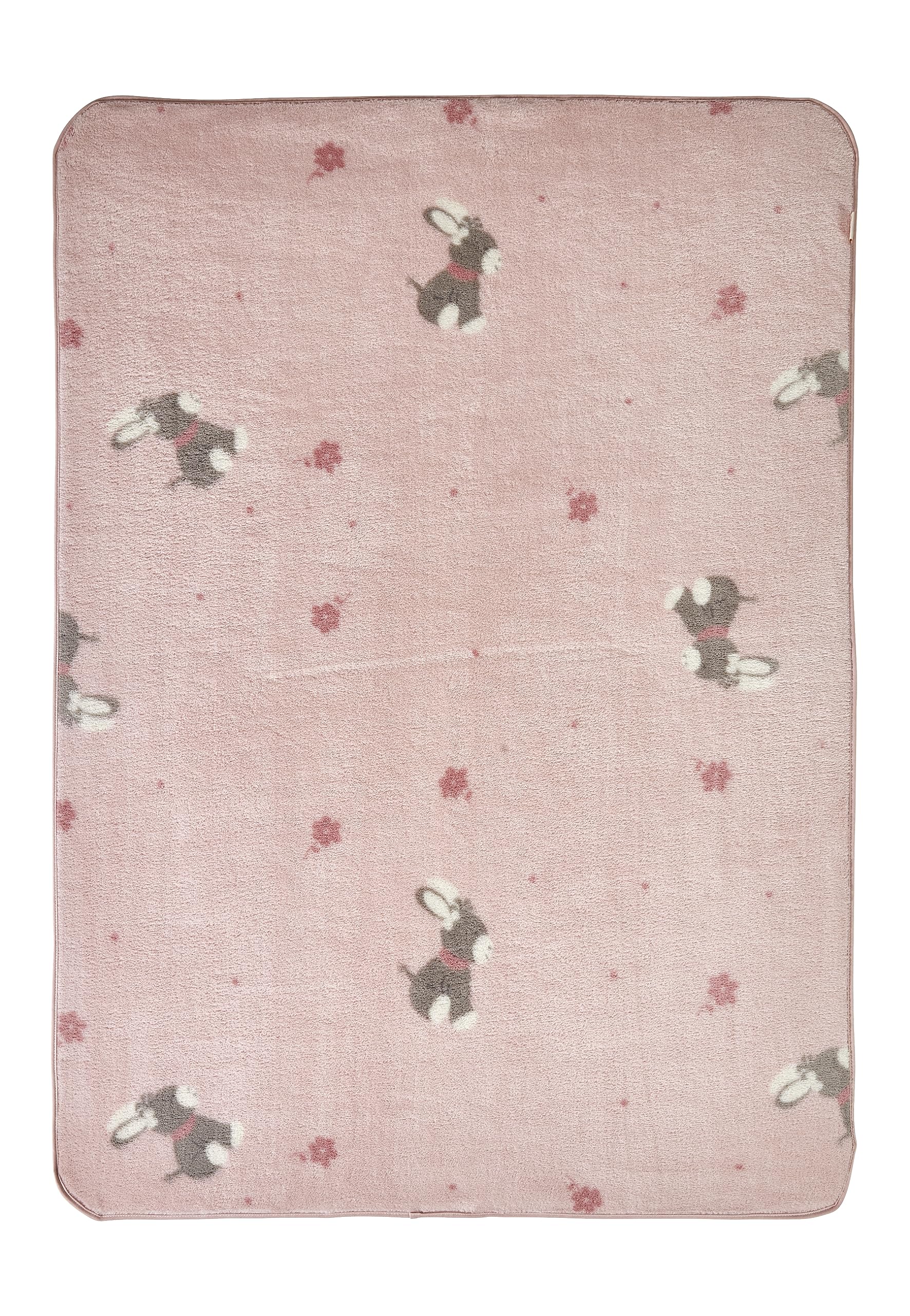 Sterntaler Babydecke Schmusedecke mit Namen Bestickt und Geburtsdatum, Plüschdecke, 100x75 Emmi Girl Punkte Mädchen Rosa