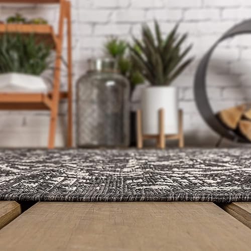 Miniatura 7 de JONATHAN Y SMB104C-28 Tapete tejido texturizado con medallón bohemio de Malta, costero tradicional, decoración interioresexteriores, habitación,