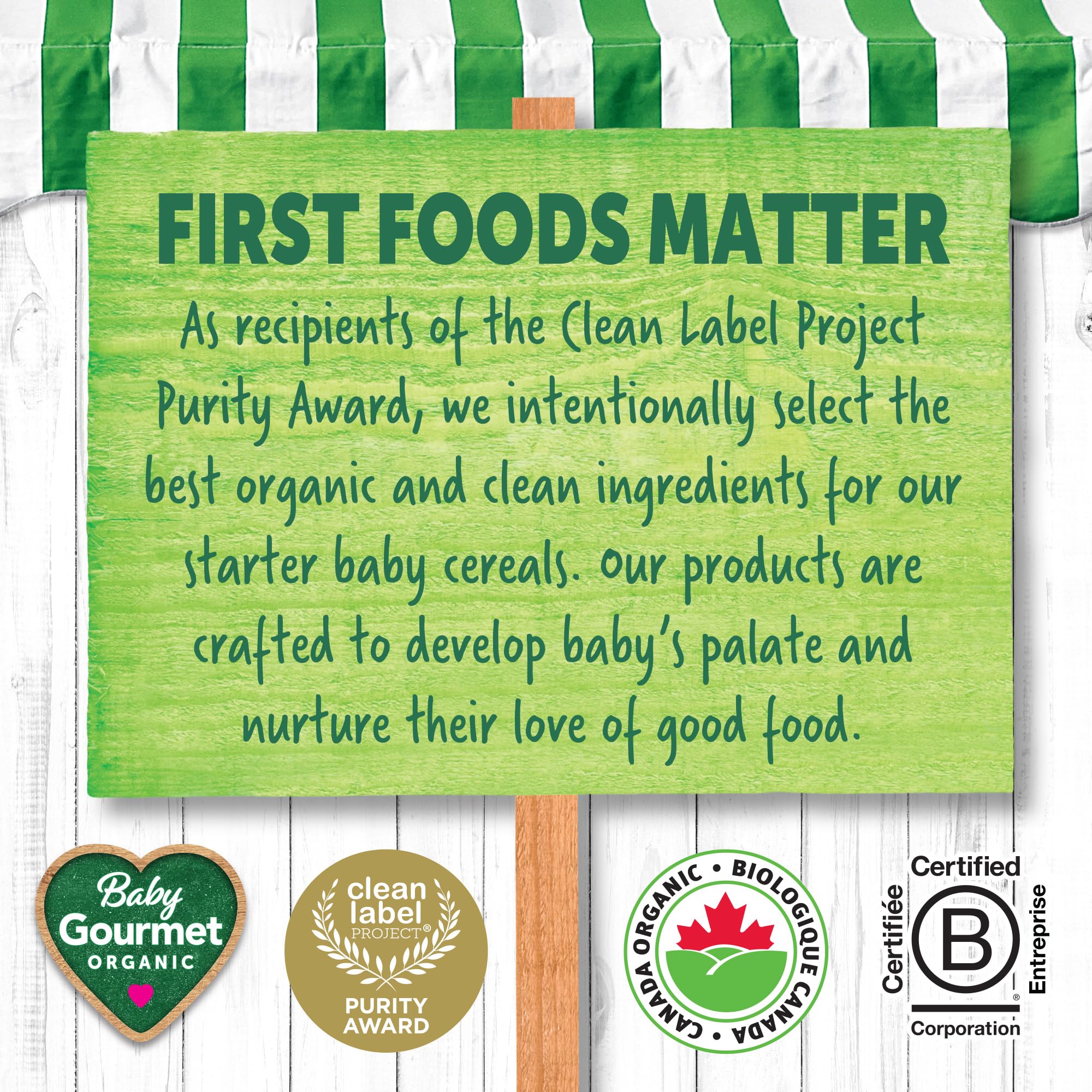 Baby Gourmet Organic Baby Cereal, Creamy Oatmeal, Stage 1, 227g | Clean Label Certified | Packed in Canada | Iron-Rich, No Added Sugar, Organic Ingredients - 5