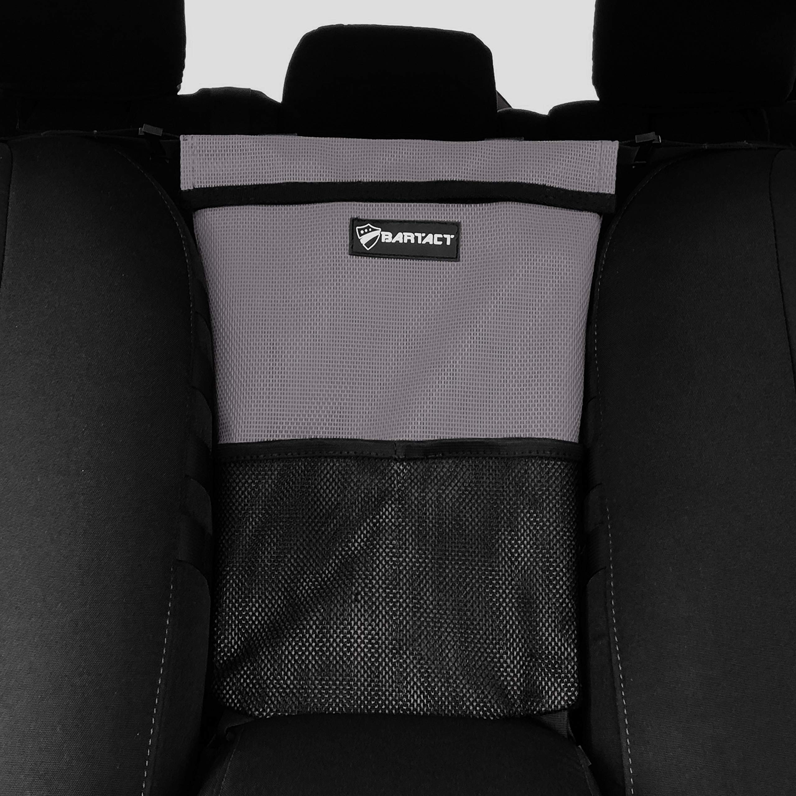Bartact Automobile Shade Mesh Utility & Pet Divider Bag for Between & Behind Seats (Patent Pending) (Grey)