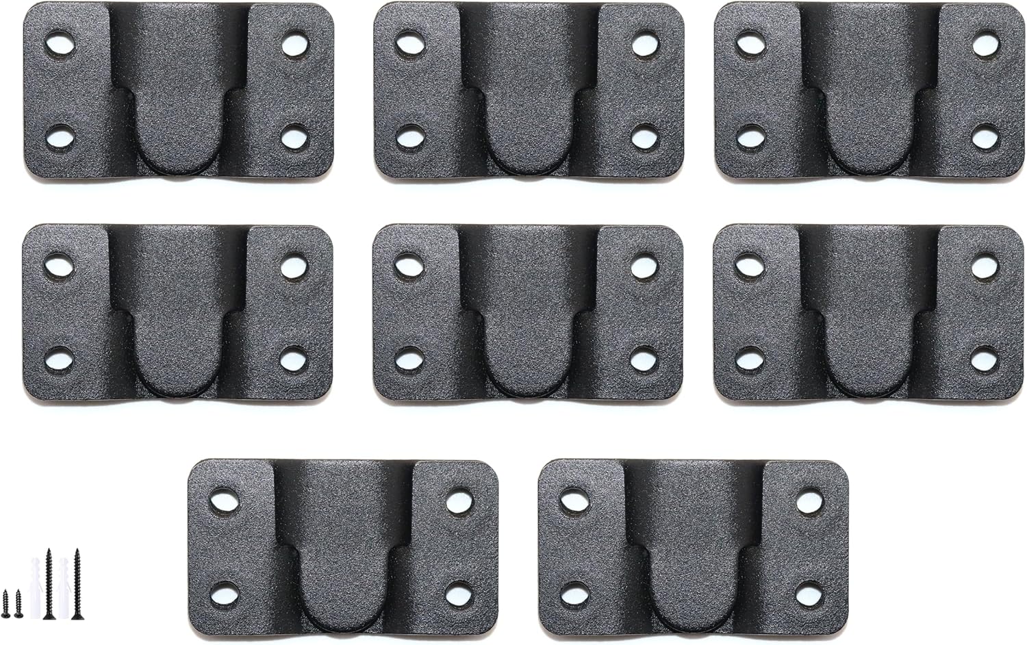 Stainless Steel Concealed Picture Frame Hanging Buckle Black Thickened Firm Mountain Mirror Buckle Picture Frame 2.1 x1.1inch Hardware Accessories Furniture Connector (8 Pairs)