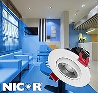 Vista 11 de NICOR Lighting DGD311203KRDBK - Focos empotrados LED, color negro