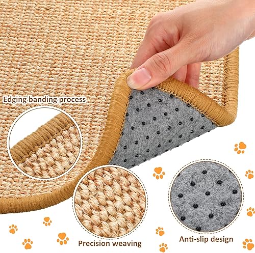 Miniatura 3 de Tapete rascador de sisal para gatos, tapete rascador para gatos, tapete para rascar para gatos, tapete para moler garras y alfombras, sofá, muebles,
