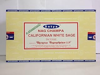 Box Of 12 Packs Of Californian White Sage Incense Sticks By Satya