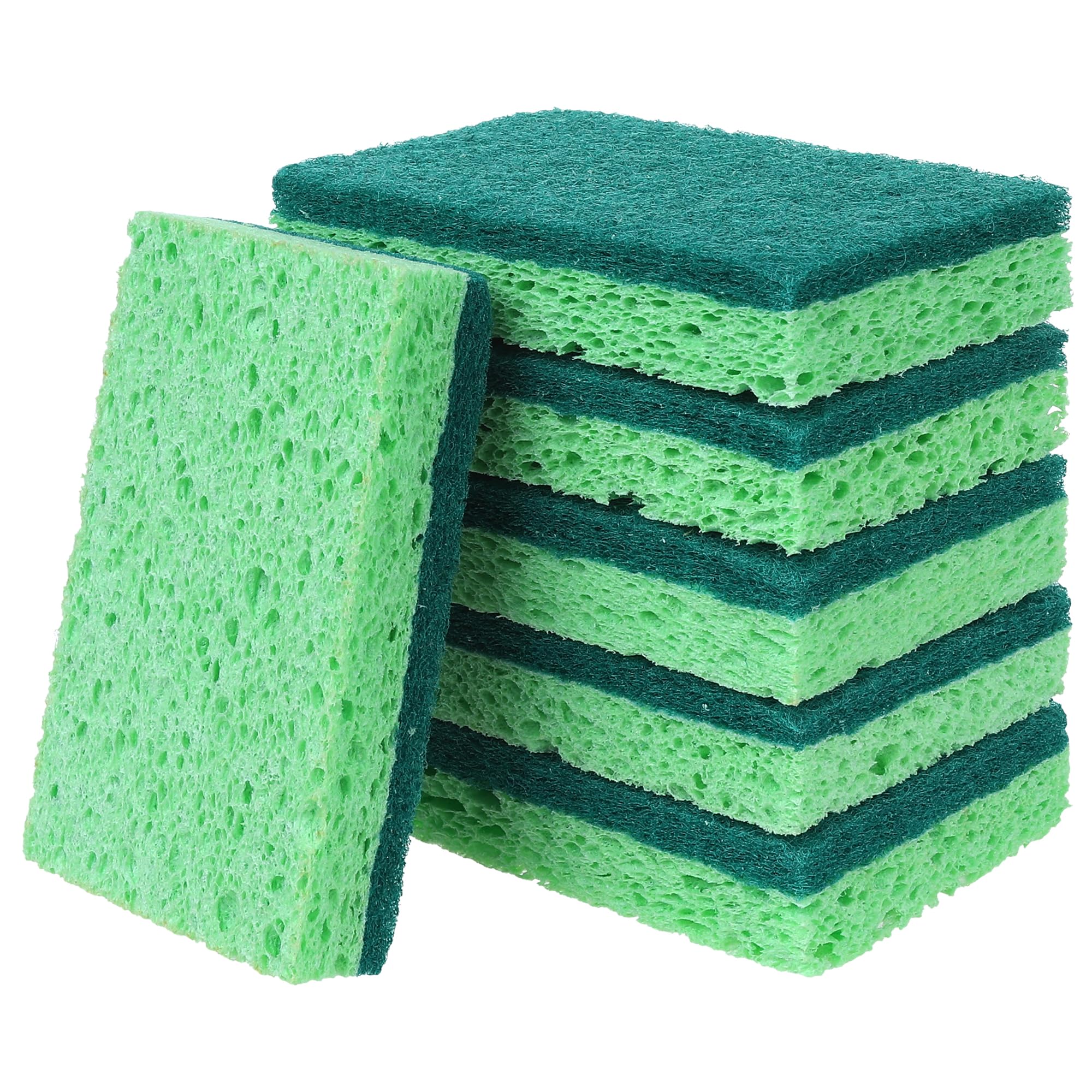 6 Pack Bulk Dual-Sided Cleaning Scrub Sponge