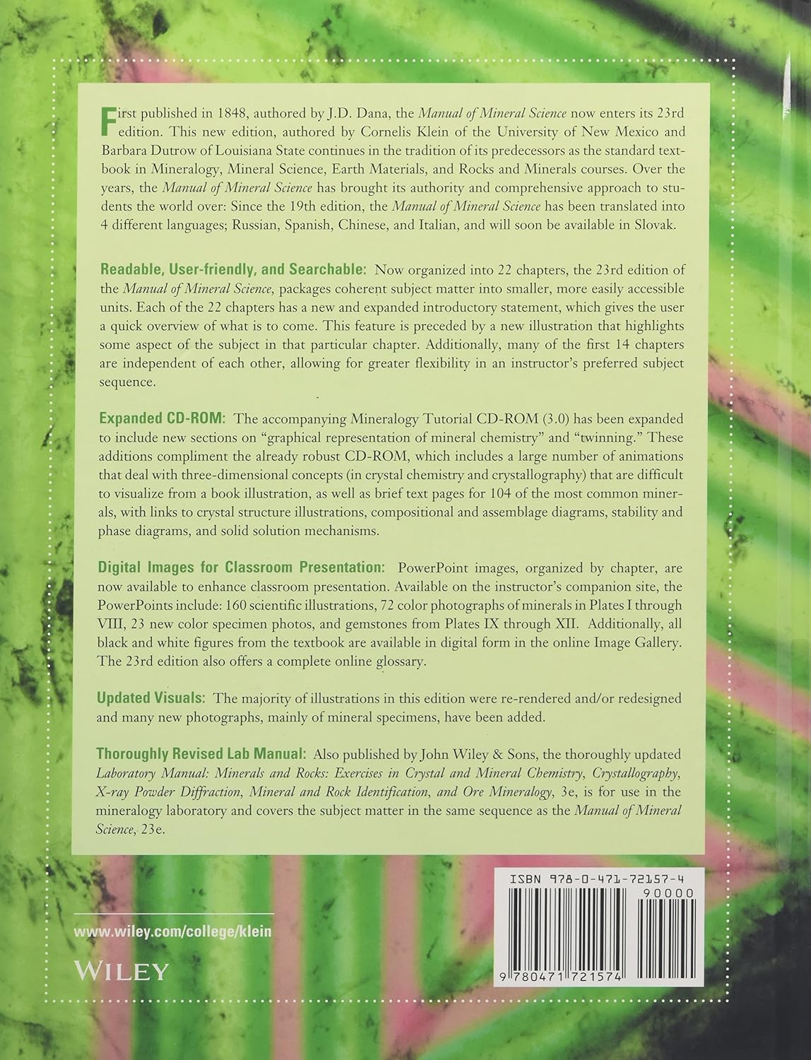 Manual of Mineral Science