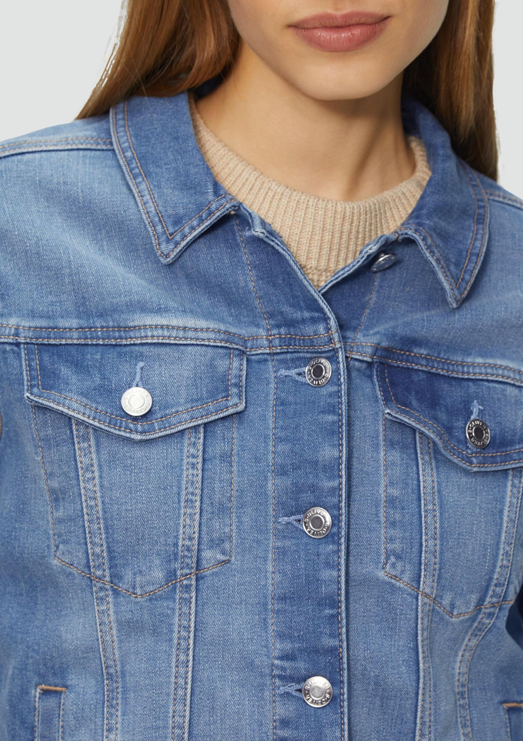 s.Oliver Jeansjacke mit Eingrifftaschen