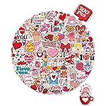 Benresive 300 Pcs Valentines Day Stickers for Kids - Bulk Valentines Day Crafts Party Favors, Goody Bag Stuffers, Waterproof Vinyl Laptop & Water Bottle Stickers