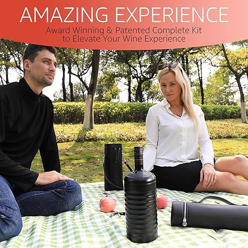 Miniatura 8 de Regalos para mujeres  Accesorios de vino Regalos para amantes del vino  Elegante bolsa de vino, enfriador, termo, aireador, tapón, sacacorchos