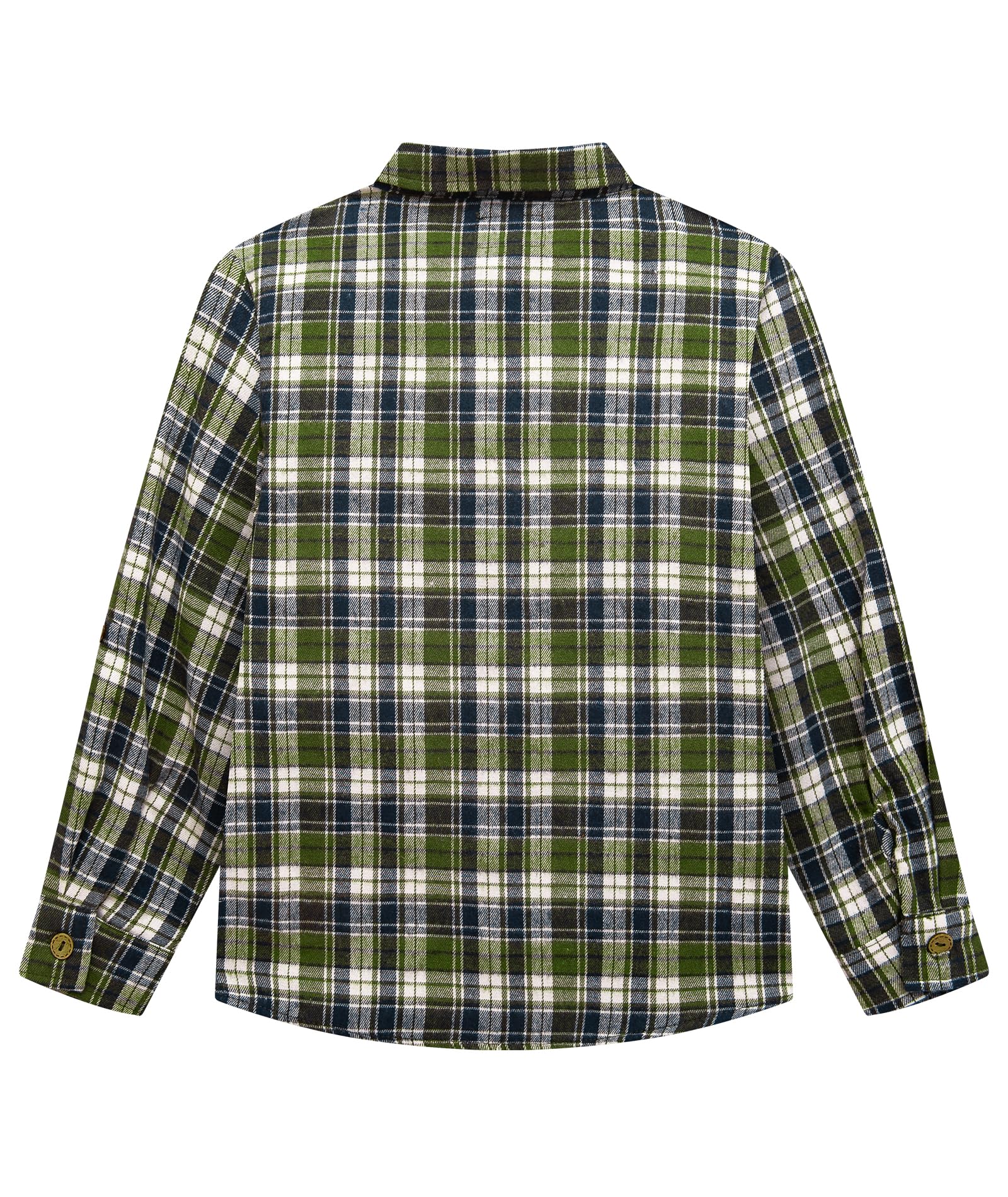 JACKETOWN Camicia Camicia da Bambino a Maniche Lunghe a Quadri per Bambini Camicia Casual per Bambini Camicie in Cotone Camicia per Bambini con Taschino sul Petto