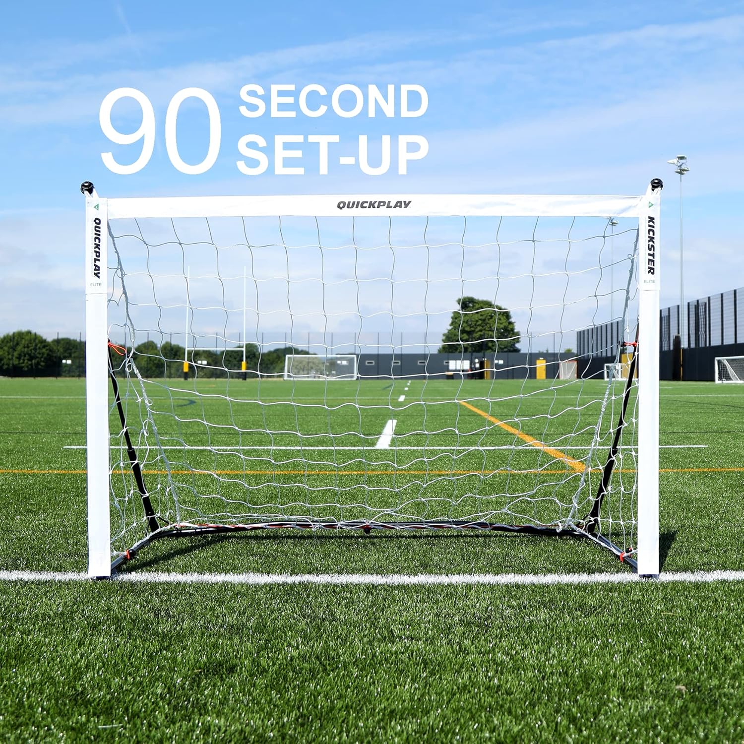 QUICKPLAY Kickster Elite Portable Soccer Goal with Integrated Weighted Base for Indoor & Outdoor Soccer [Single Goal] (1) 5 x 3' : Sports & Outdoors