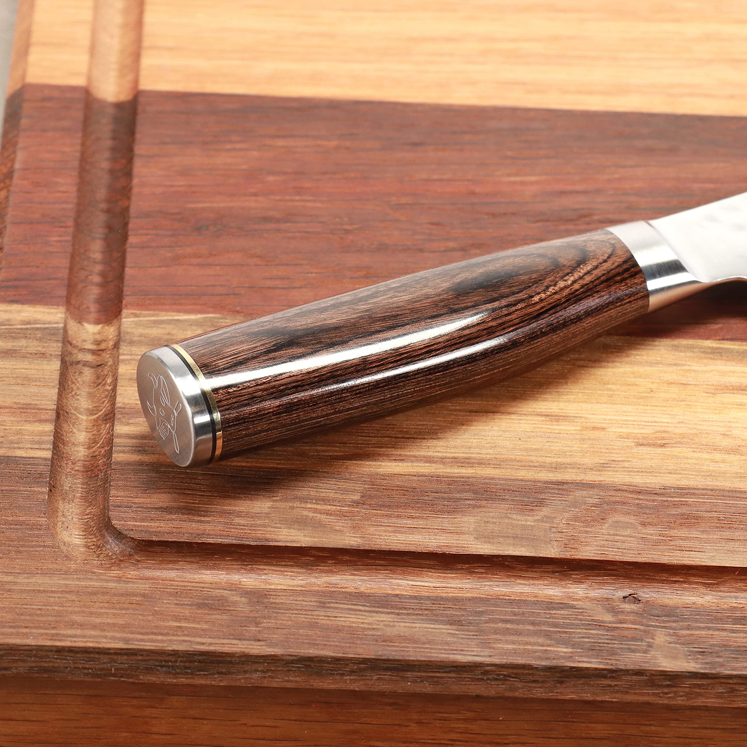 Palatina Werkstatt ® Kai Shun Premier Tim Mälzer TDM-1704 - Set di coltelli damascati ultra affilati + grande tagliere massiccio di Kai, 40 x 30, Acciaio, TDM-1704 Schinkenmesser