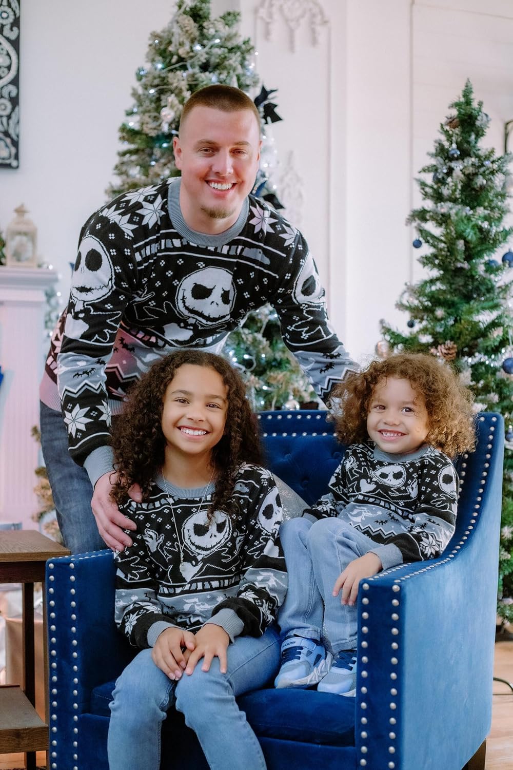Disney Nightmare Before Christmas Matching Family Sweater Toddler to Adult Sizes (2T - 2XL)
