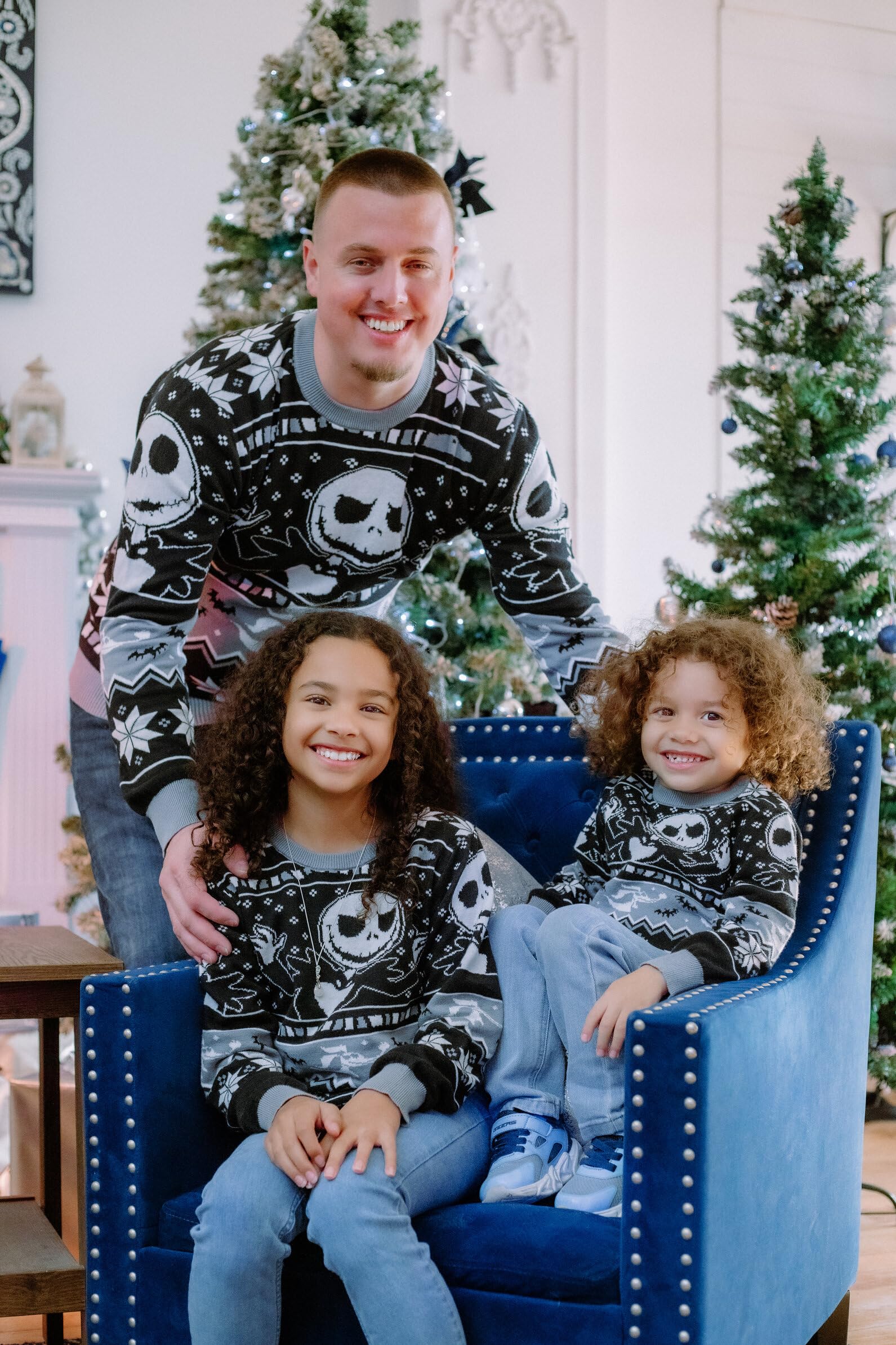 Disney Nightmare Before Christmas pasujący sweter rodzinny maluch do dorosłych rozmiary (2T - 2XL)