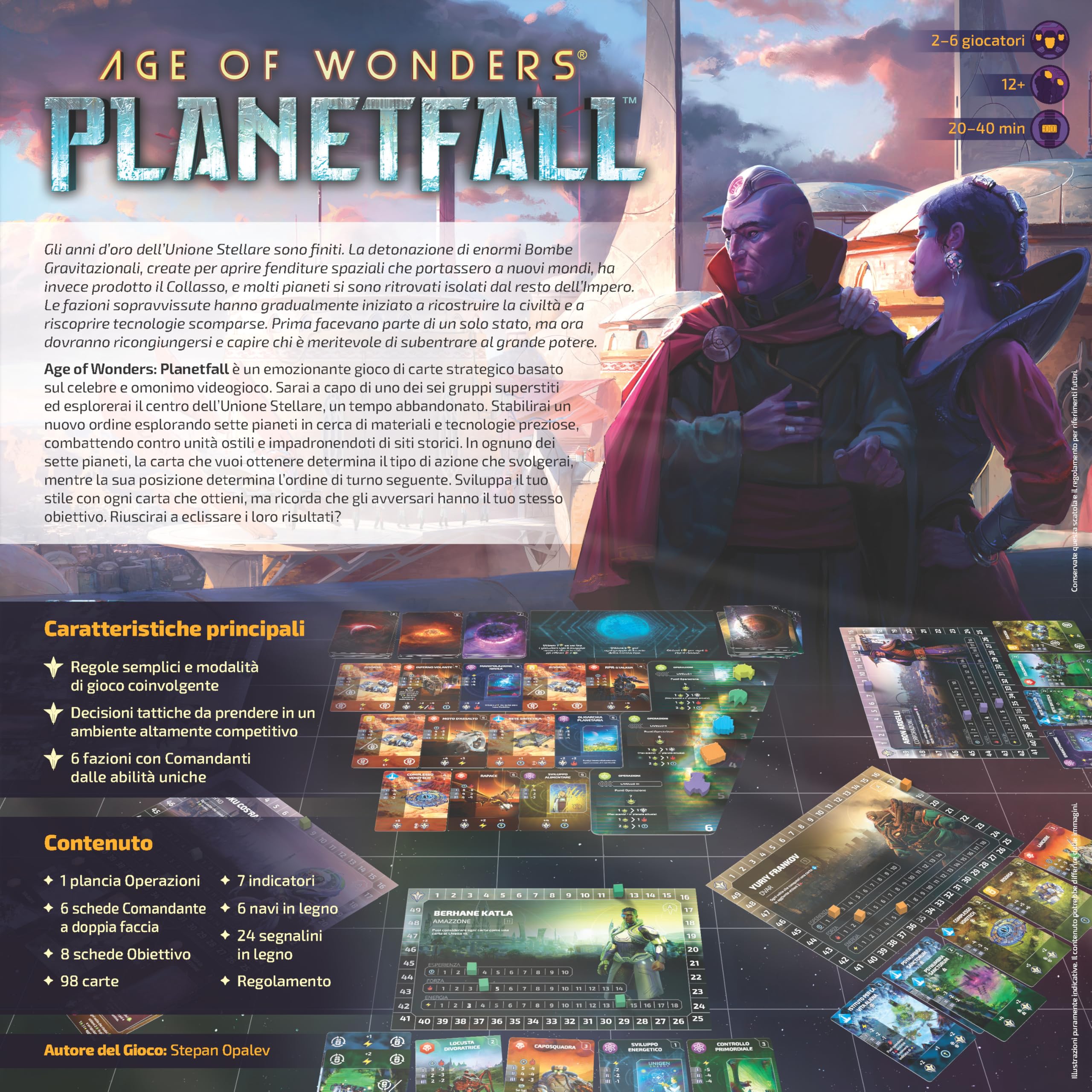 Pendragon - Age of Wonders Planetfall - Edizione Italiana - Gioco da Tavolo, Gestione Risorse, Esplorazione, Conquista i Pianeti ed Espanditi, Competitivo | 2 a 6 giocatori | 14+ |