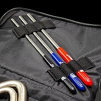 Vista 9 de Juego de 3 batidores triangulares, fabricados en Estados Unidos, instrumento de percusión de acero inoxidable con peso variable, grosor