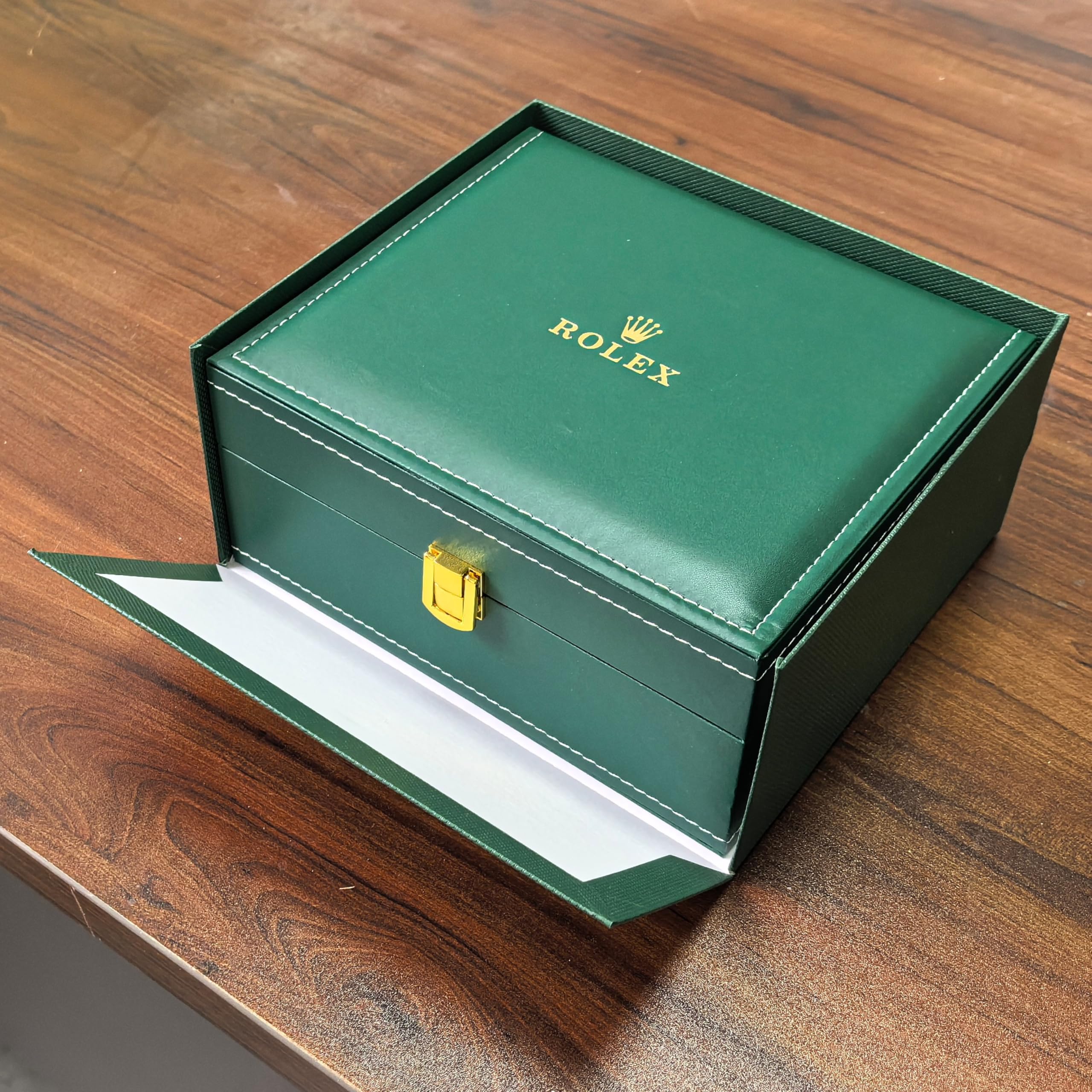 Scatola Espositiva Orologio Verde con Sacchetto Regalo Abbinato E Scatola Esterna Set per Rolex GMT-Master II