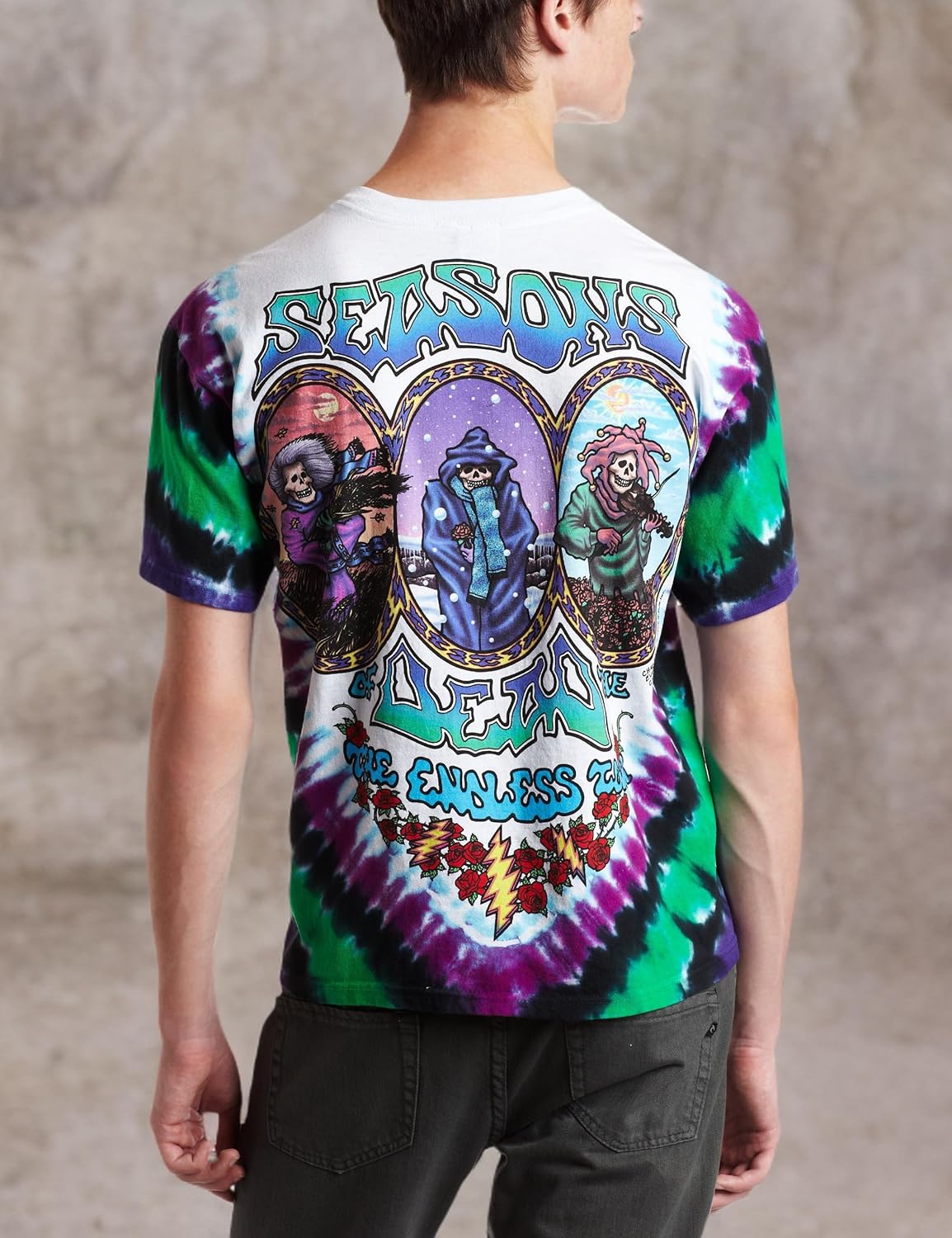 Liquid Blue Men's Grateful Dead Seasons of The Dead Tie Dye T-Shirt - Image 5