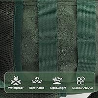 Vista 4 de Mini mochila táctica de 9L para hombres y mujeres, mochila táctica militar pequeña para deportes, gimnasio, senderismo, viajes, camping, Verde Verde