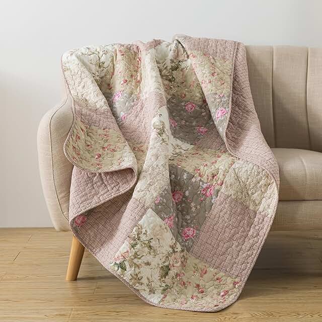SLPR Cotton Quilted Throw Blanket, 50