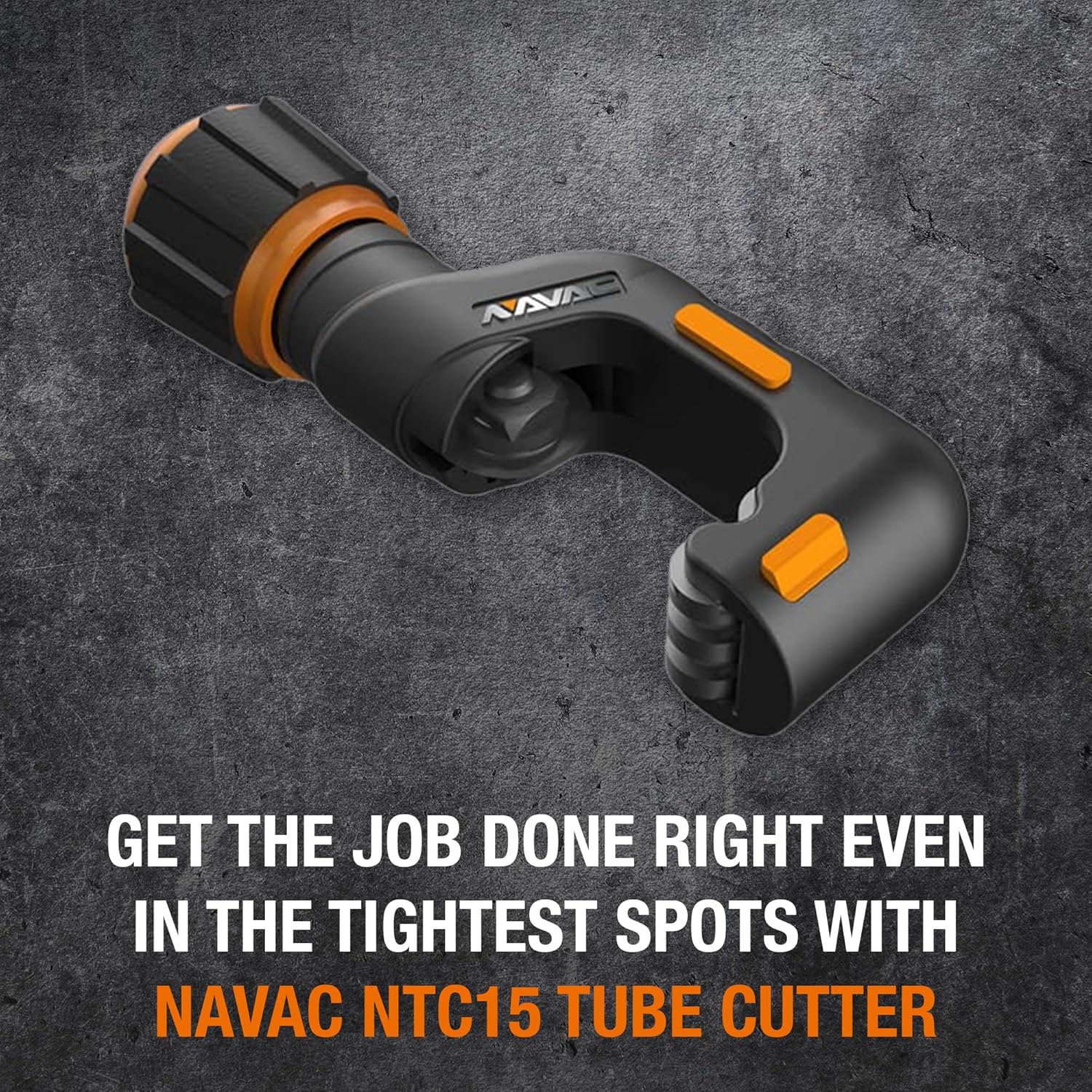 NAVAC NTC15 Tube Cutter | 1/8" to 1-5/8" Outside Diameter | 2 Sharp Cutting Blades | Ball Bearing Feature | Aluminum Alloy Copper Tube Cutter | 1 Year Warranty
