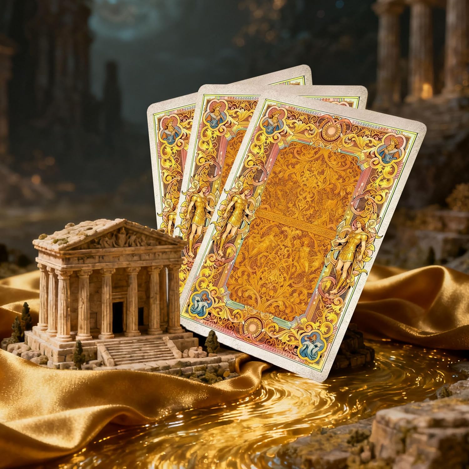Epic Mythology Element Style Playing Cards, 54 Different Illustrations, Ultra-HD Patterns, Dual-Sided Non-Slip Texture Design