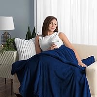 Vista 4 de DreamLab - Funda de edredón con peso, color azul marino