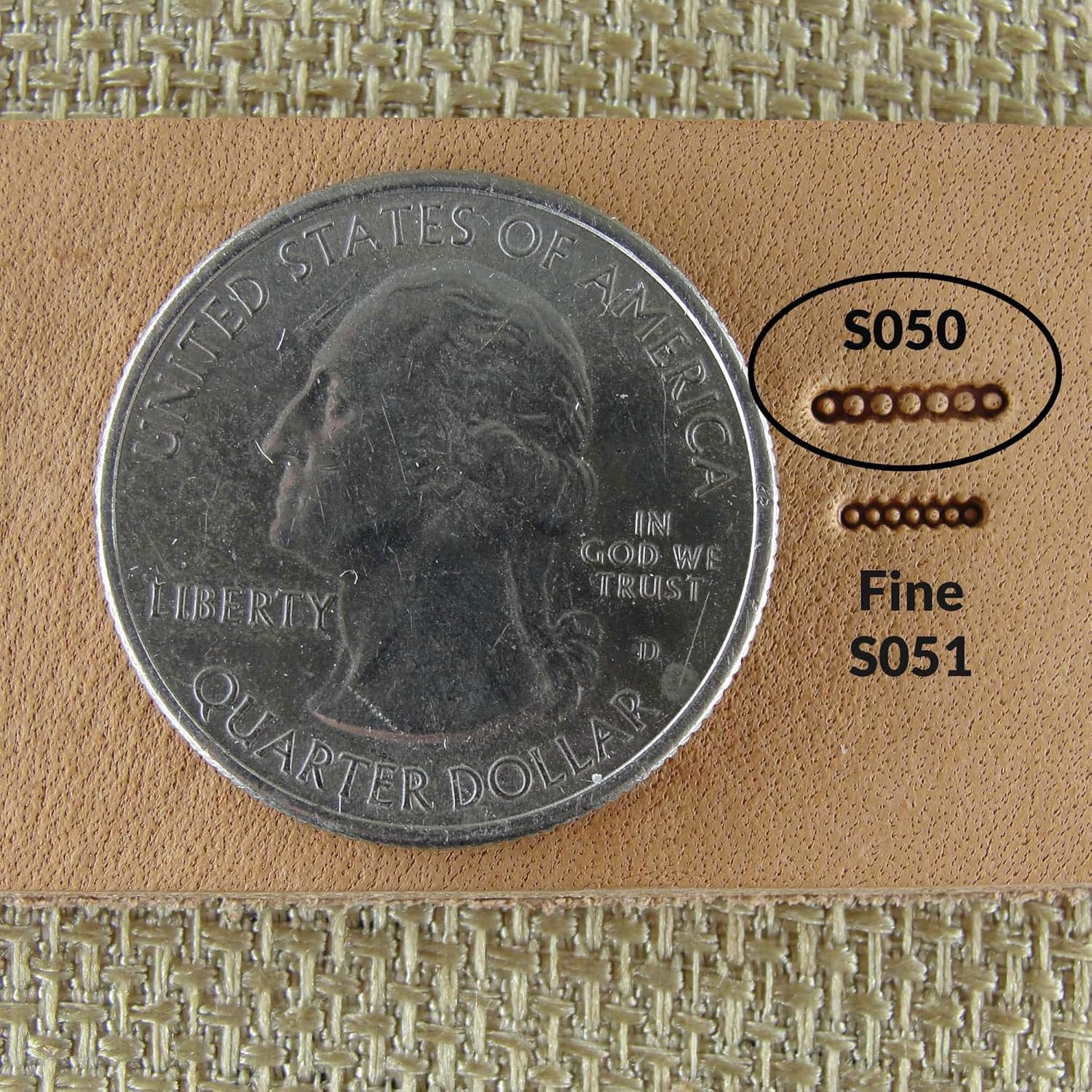 Bar Grounder Background Leather Stamps, Set of 3 Leathercraft Tools, Stainless Steel Stamping Tools, Zhong Jiang