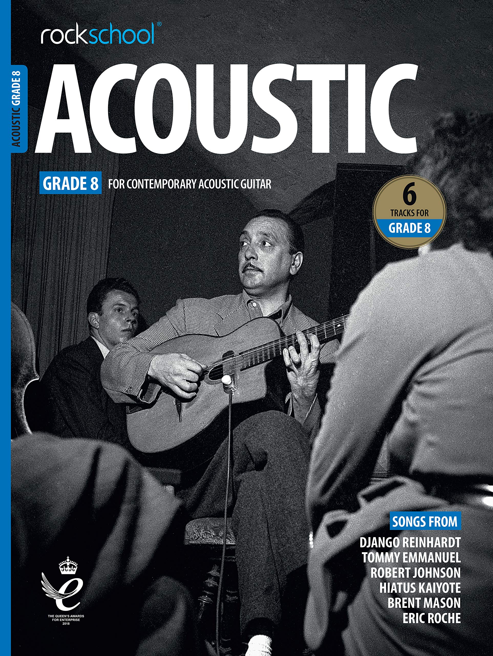 Rockschool Acoustic: Grade 8 | Acoustic Guitar Sheet Music Book with Online Audio | Advanced Level Exam Songbook Rock Pop Contemporary Repertoire Improvisation and Performance Skills