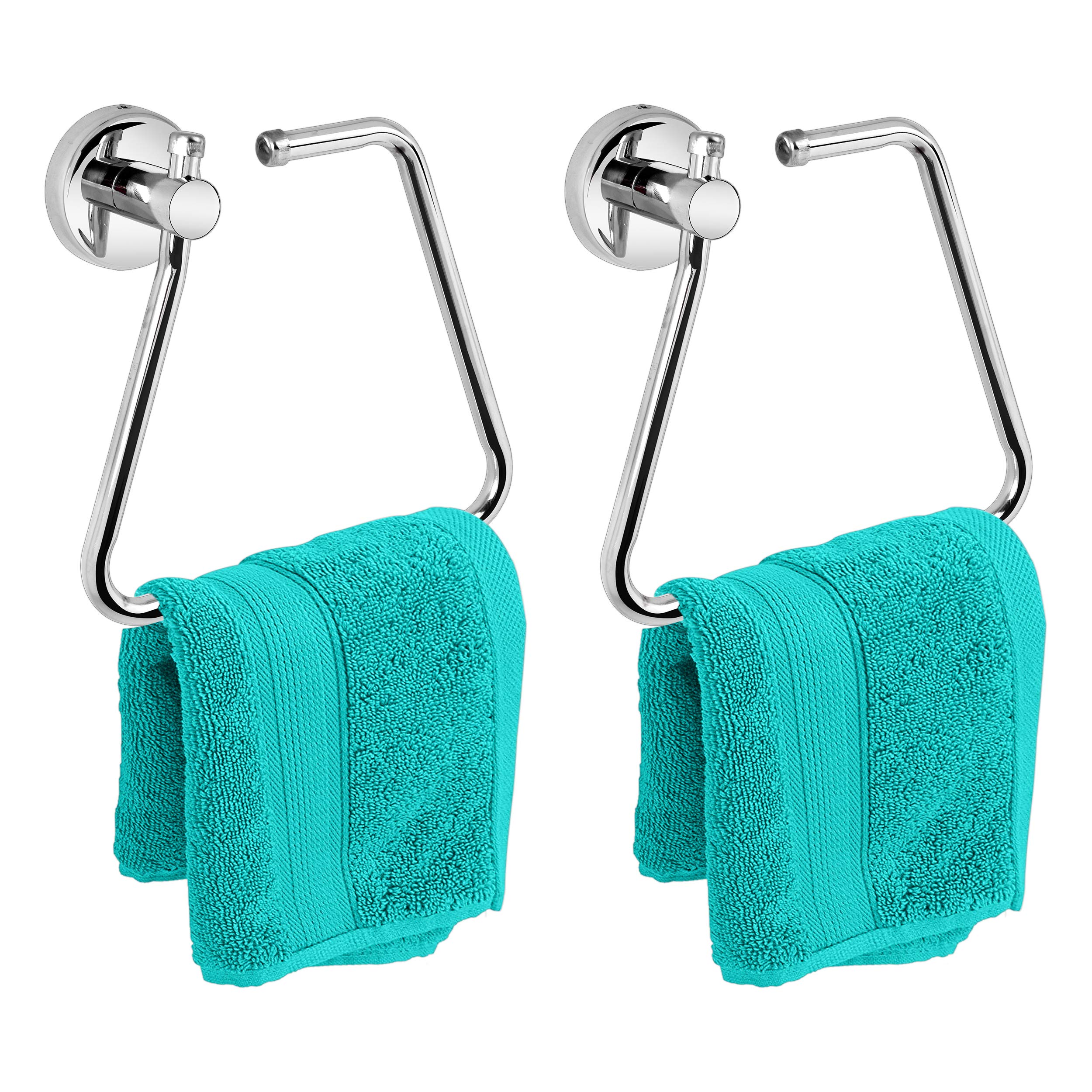 Plantex Stainless Steel Towel Ring for Bathroom/Napkin-Towel Hanger/Wash Basin/Bathroom Accessories - (Chrome-Rectangle) - Pack of 2 (B08VGHMF2M) Amazon Price History, Amazon Price Tracker