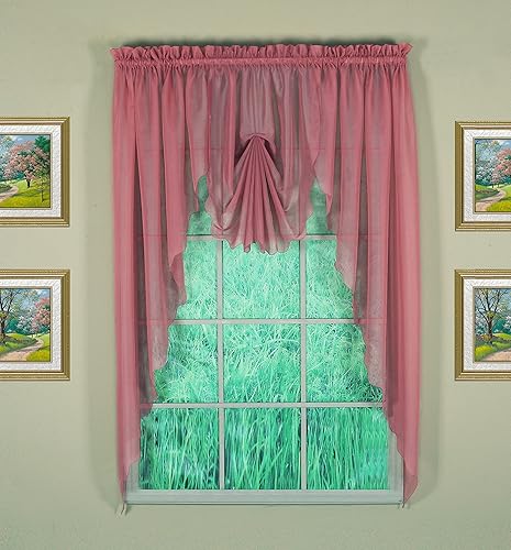 Vista 656 de Today's Curtain - Cortina Emelia de gasa original, panel de 84 pulgadas, negro, 60 pulgadas de ancho x 84 pulgadas de largo