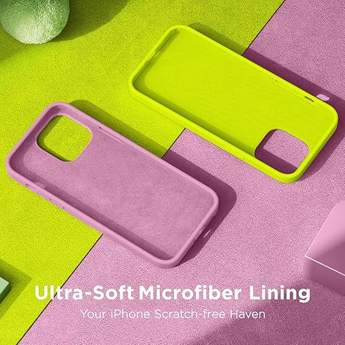 Miniatura 3 de Cordking Funda para iPhone 14 Pro, funda de silicona ultra delgada, a prueba de golpes, con forro de microfibra suave antiarañazos, 6.1 pulgadas,