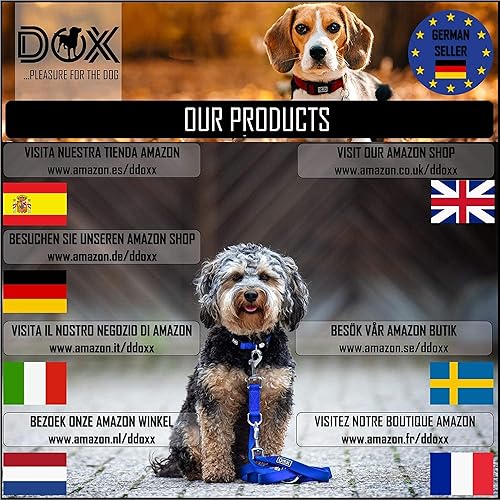 Miniatura 8 de DDOXX Collar de perro de nailon reflectante - Collares fuertes y ajustables para perros - S (verde)