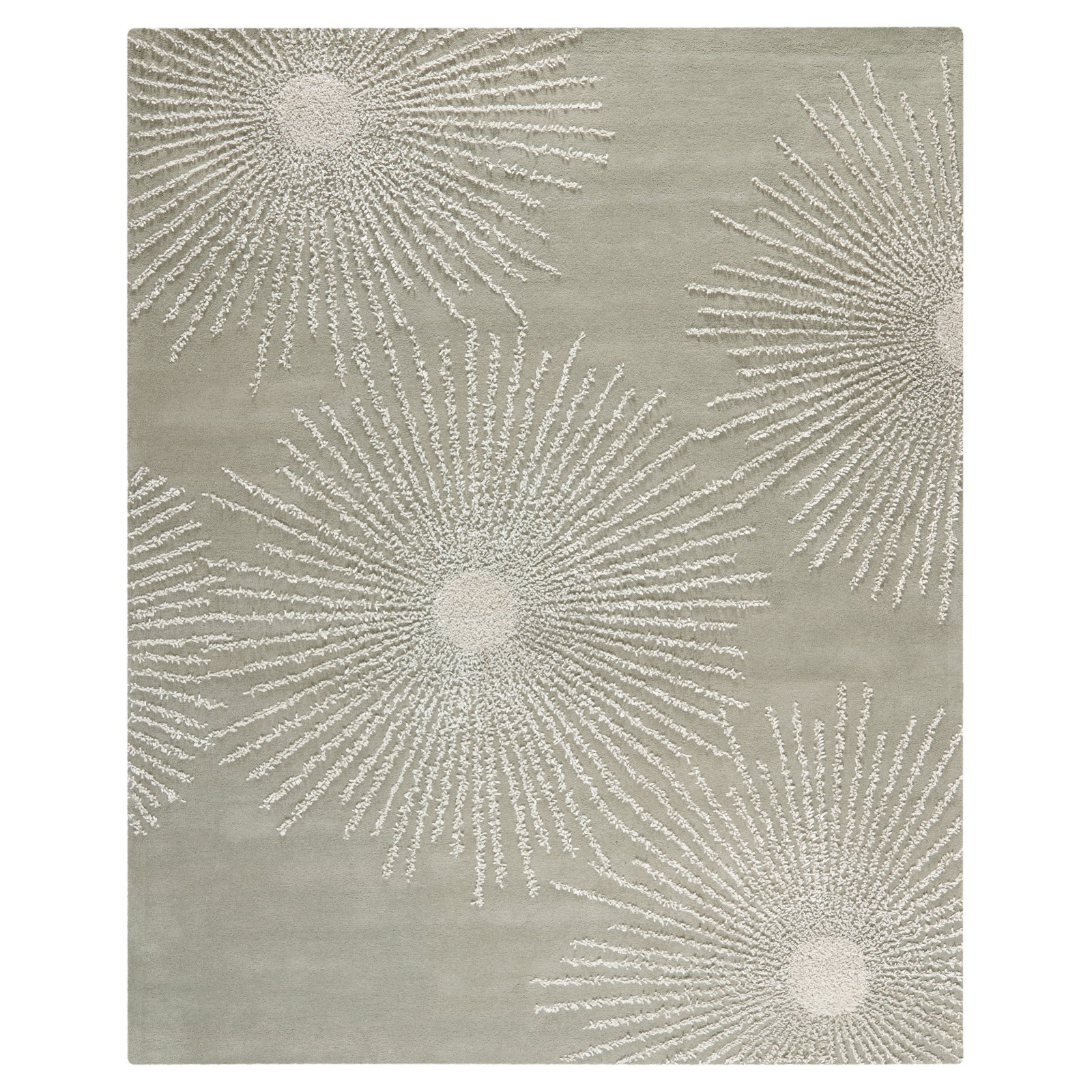 SAFAVIEH Soho Collection 2' x 3' Beige SOH712A Handmade Starburst Premium Wool & Viscose Accent Rug