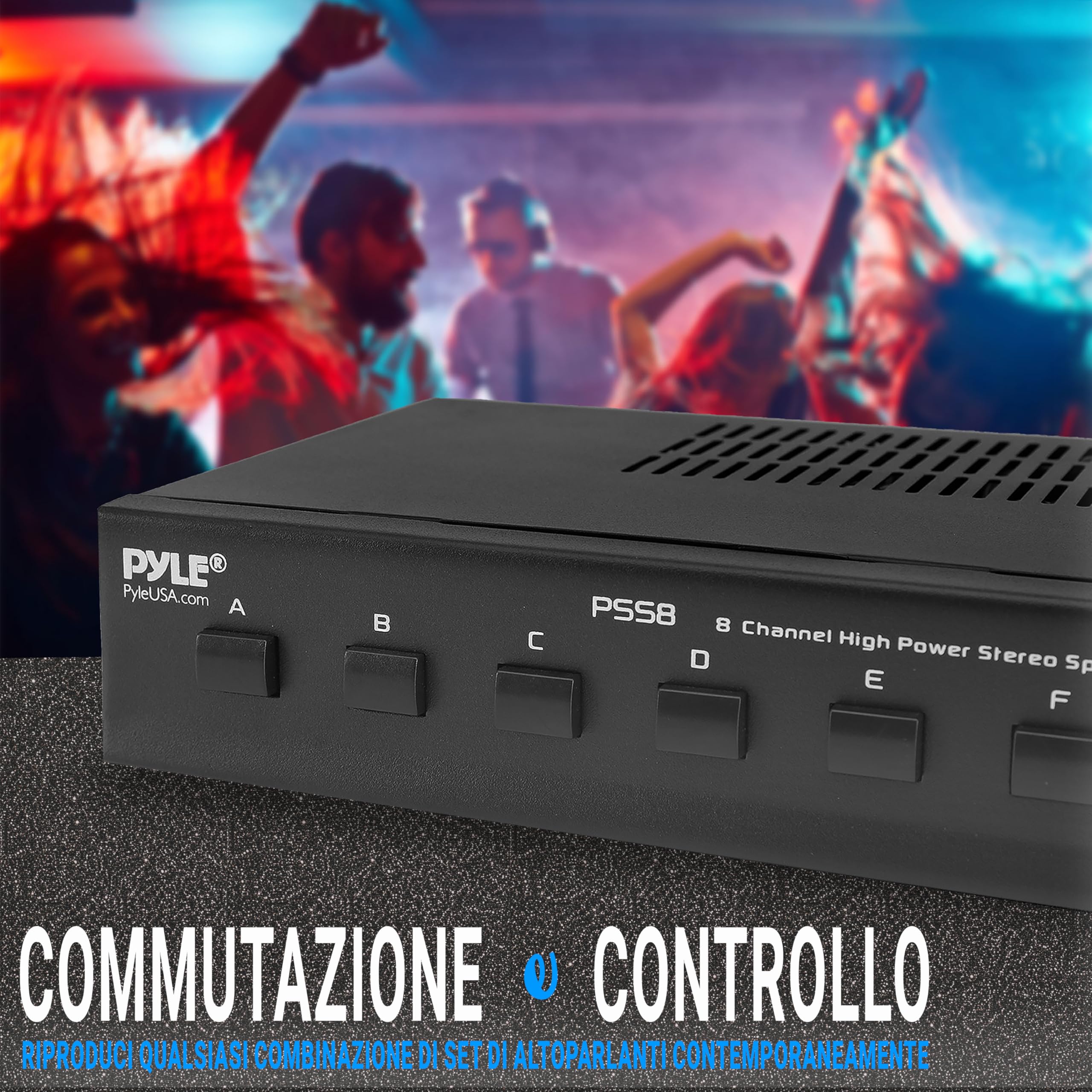 Pyle - Altoparlante stereo ad alta potenza PSS8 a 8 canali