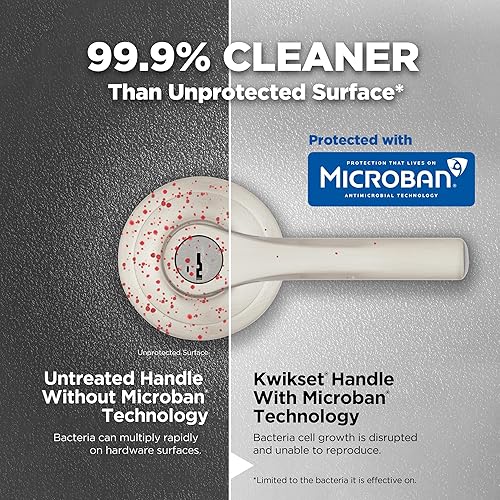 Miniatura 5 de Kwikset Henley - Manija de puerta de entrada con cerradura y llave, manija reversible con llave segura, para entrada frontal y dormitorios, níquel