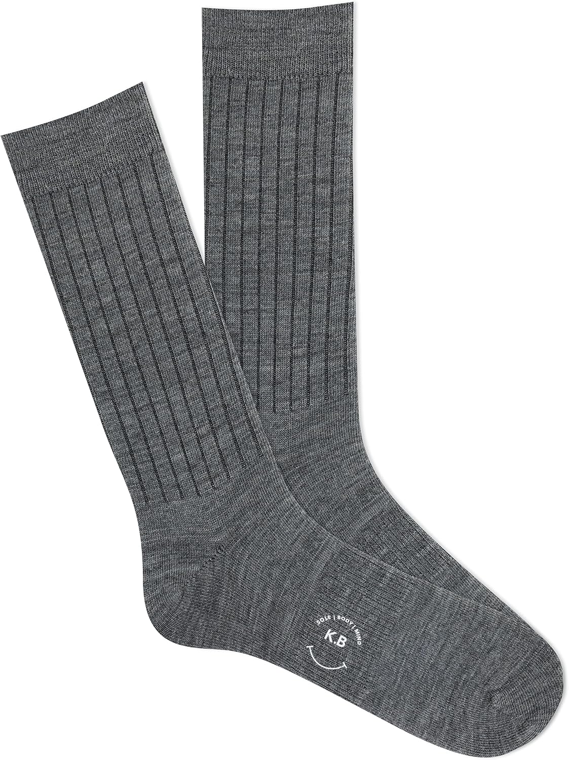 K. Bell Women's Wool Blend Ribbed Short Crew Socks