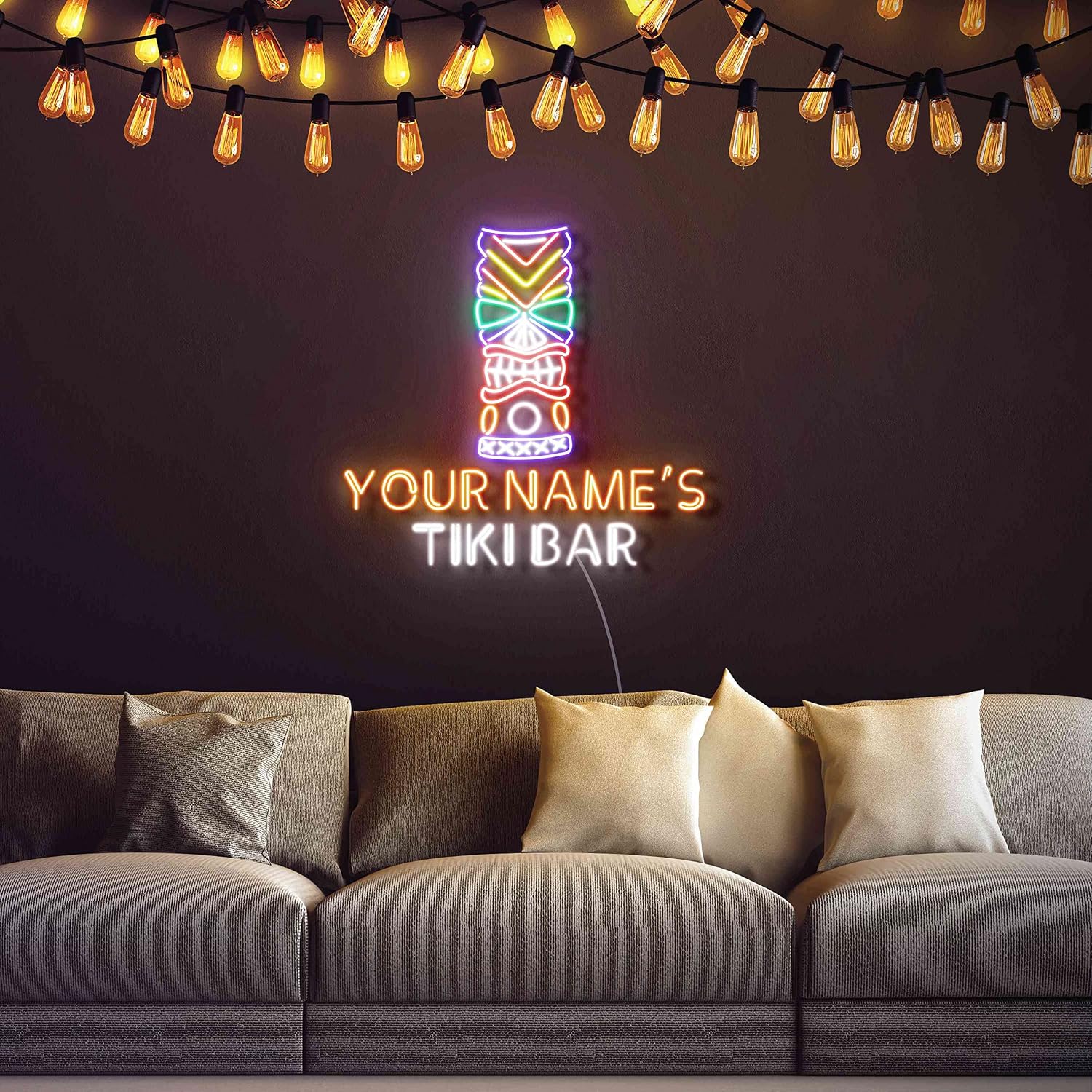 ADVPRO Tiki Bar Personalized Ultra-Bright LED Neon Sign - Multi-Color 6 - st16s55-fn-p0041-tm-m6