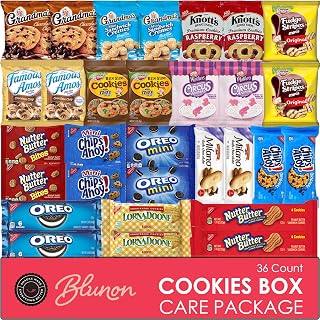 Cookies Variety Pack - Individually Wrapped Assortment - Christmas Gift - Sampler Bulk Care Package Gift Box (30 Count)