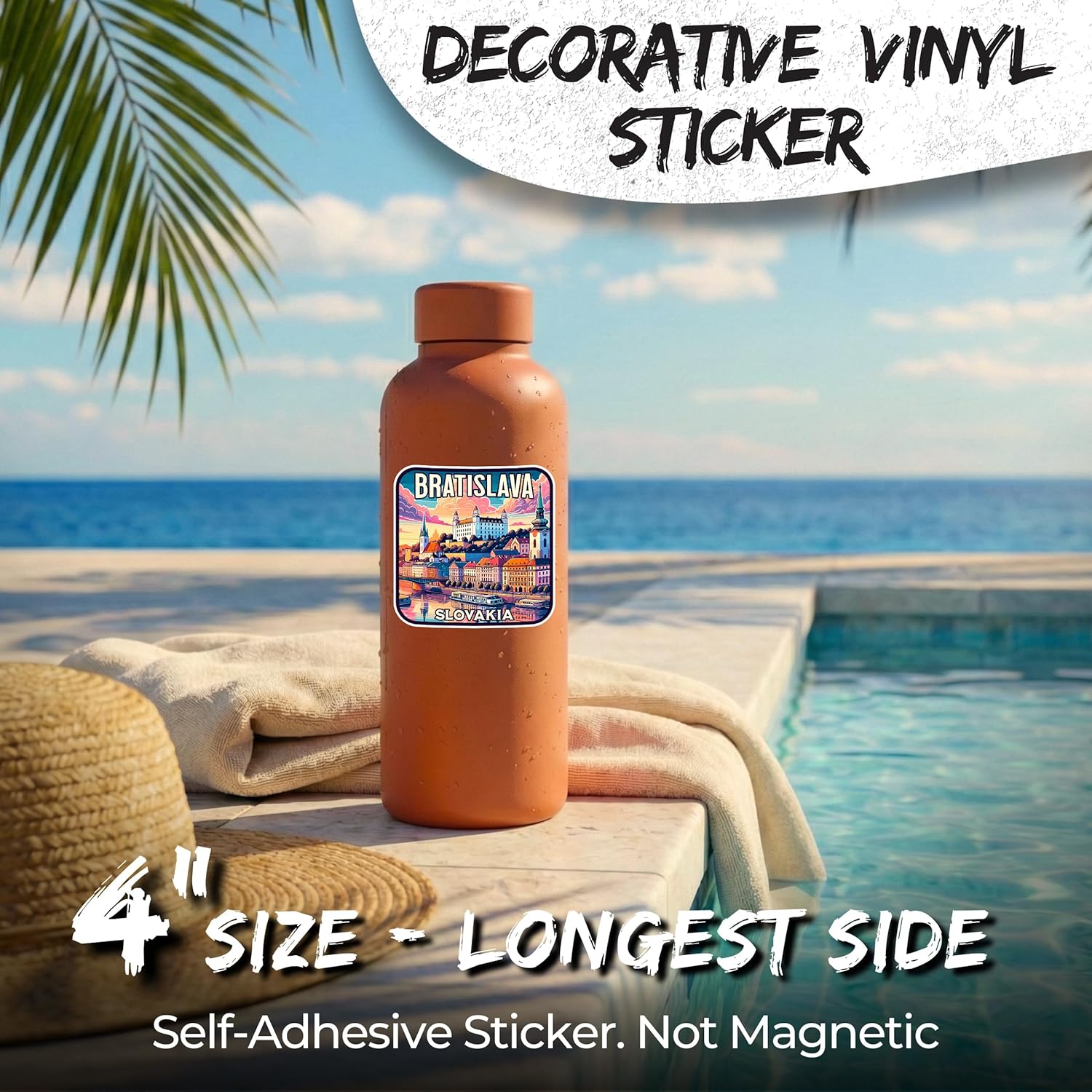 Bratislava Slovakia Sticker 4 Inch City Travel Souvenir Destination - Waterproof Vinyl Decal for Laptop Water Bottle Car Tumbler - Durable Aesthetic Long-Lasting Stickers for Adults ID44990 - Image 2