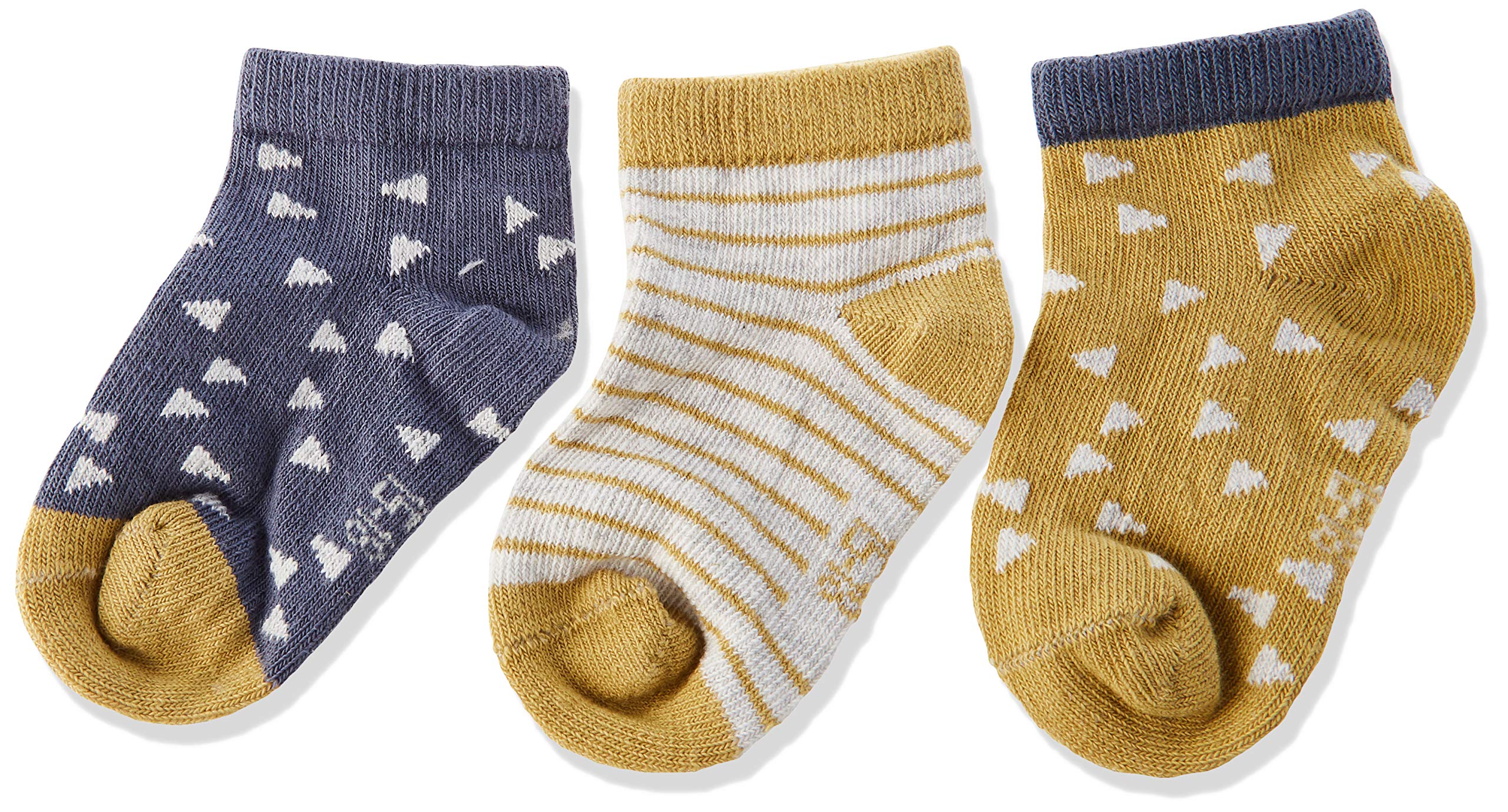 Lässig Unisex Kids Sneaker Socks Sneaker Socks, Curry/Blue, 15-18