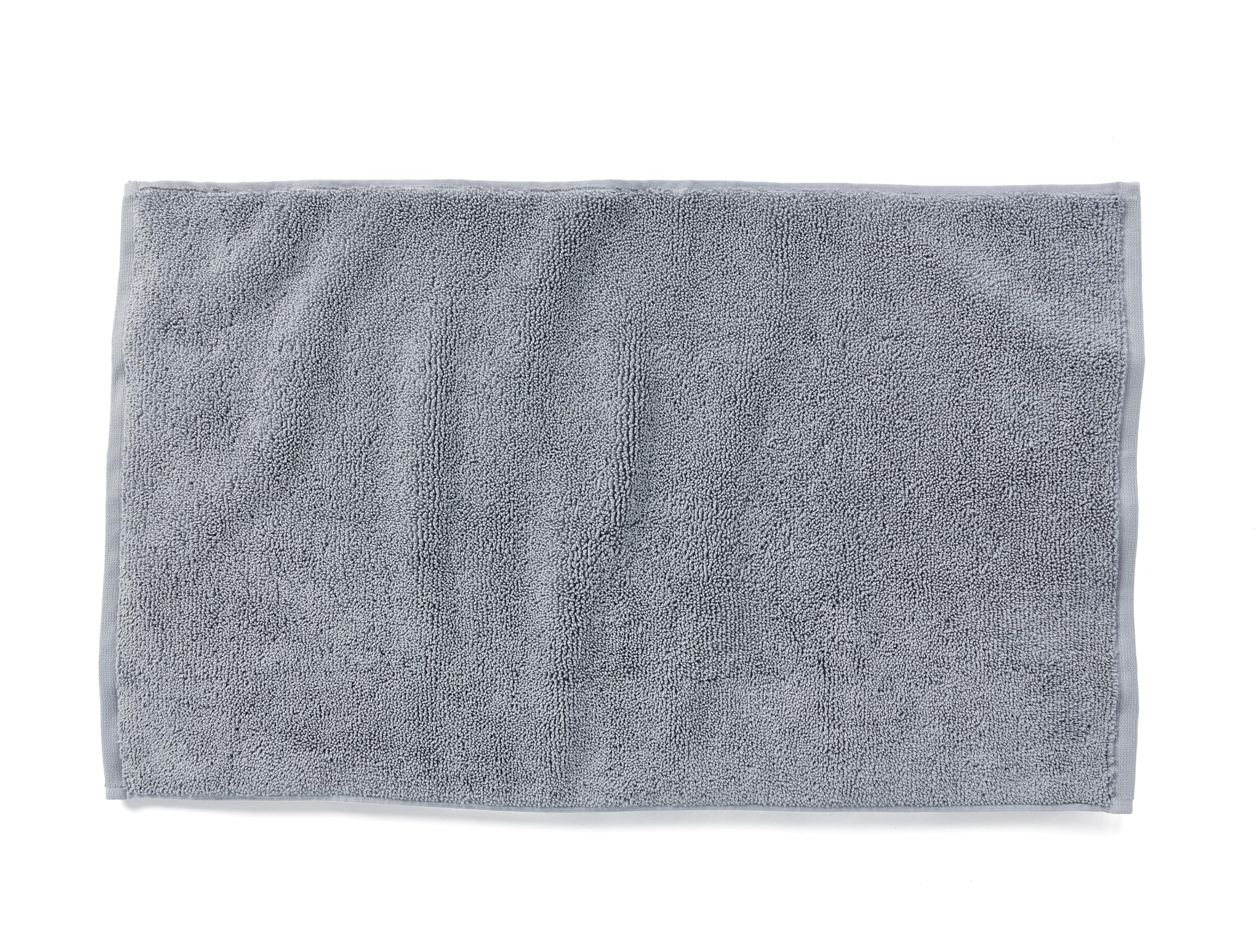 Coyuchi Cloud Loom Bath Mat - Steel Blue