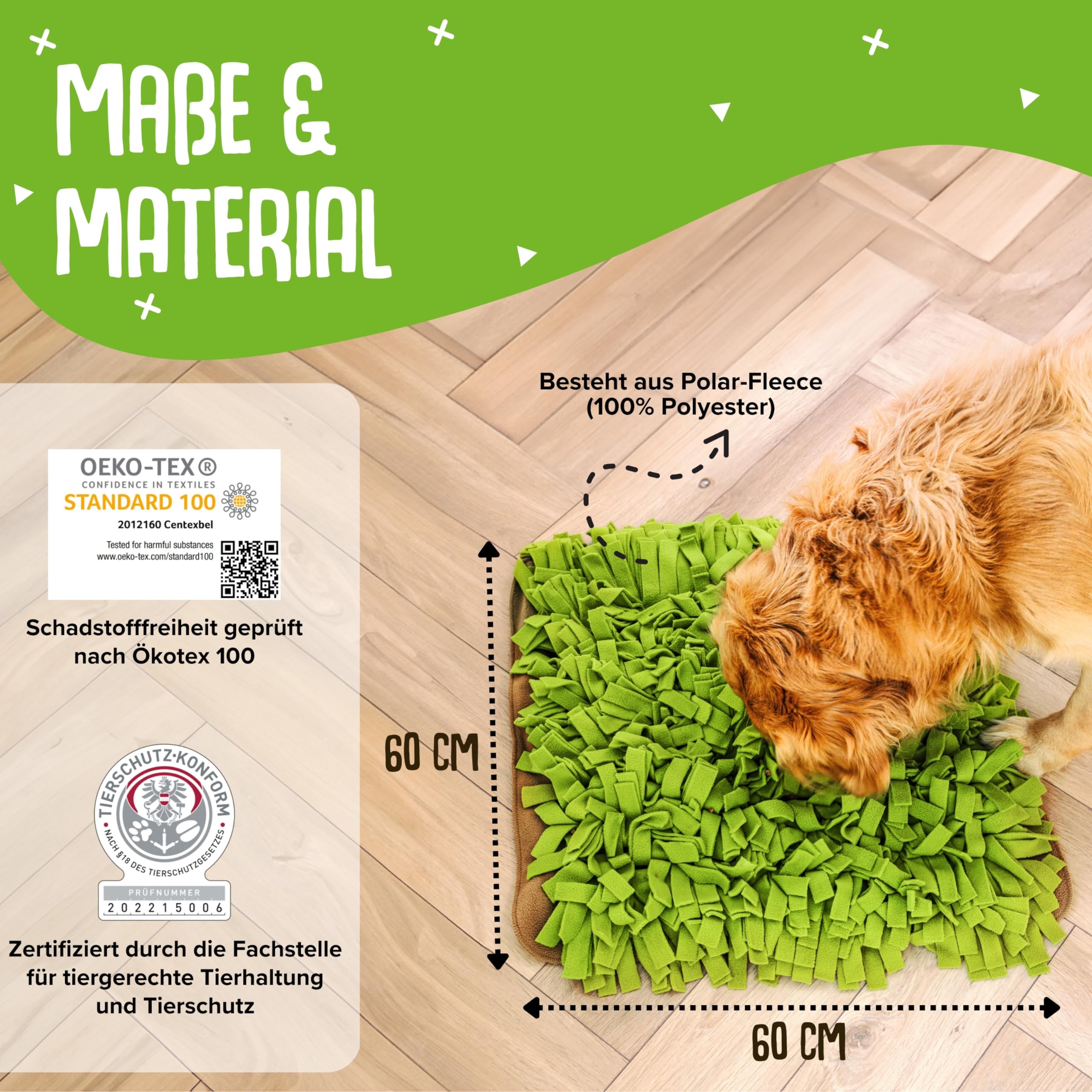 KNAUDER'S Best - Alfombra de césped para perros con gran inteligencia, juguete de búsqueda, anti deslizamiento, duradera, lavable y apta para secadora